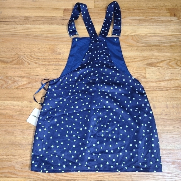 NEW Superdown XS Athena Overall Mini Dress in Blue Star Print - Picture 10 of 10
